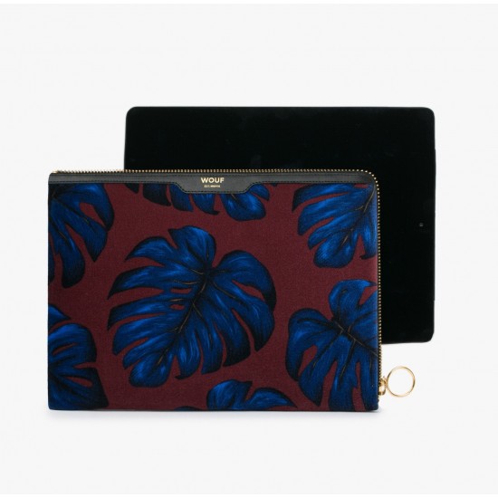 Woouf - Housse velours motif feuilles 2