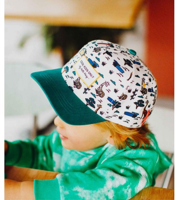 Hello Hossy - Casquette enfant blanche à motifs