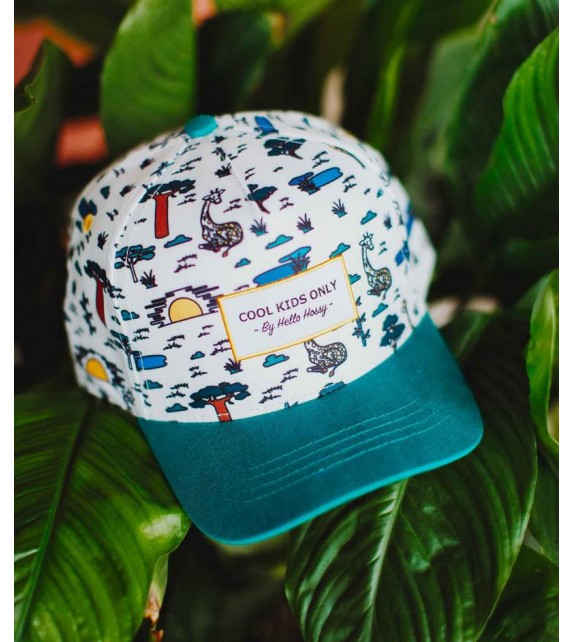 Hello Hossy - Casquette enfant blanche à motifs