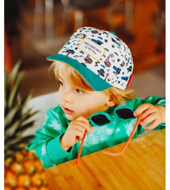 Hello Hossy - Casquette enfant blanche à motifs