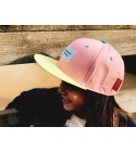 Hello Hossy - Casquette enfant rose et jaune