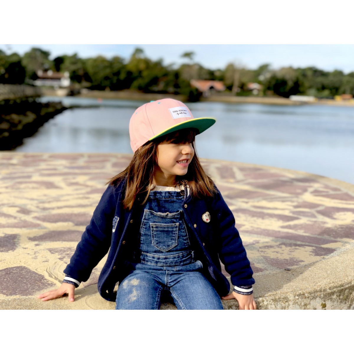 Hello Hossy - Casquette enfant rose et jaune