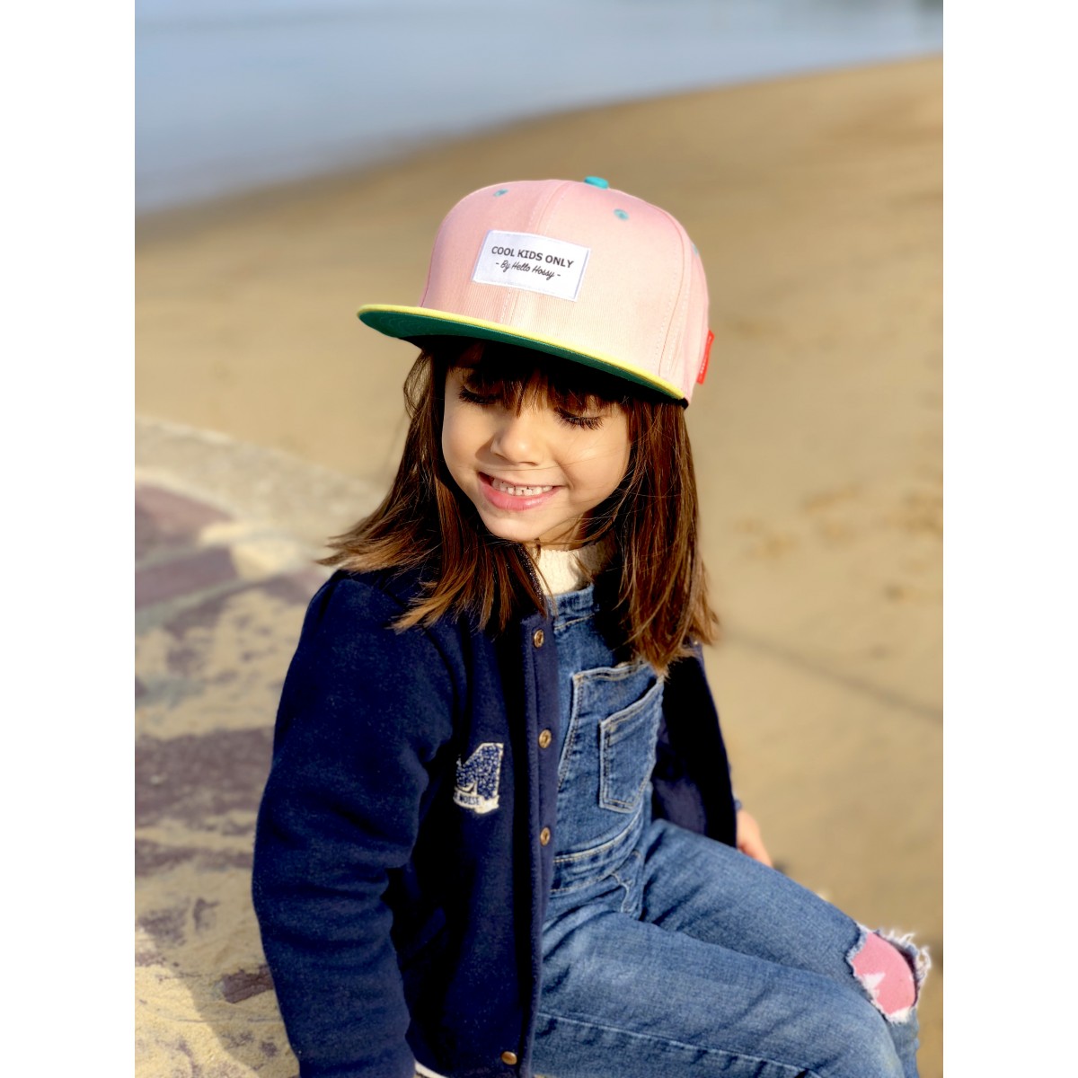 Hello Hossy - Casquette enfant rose et jaune
