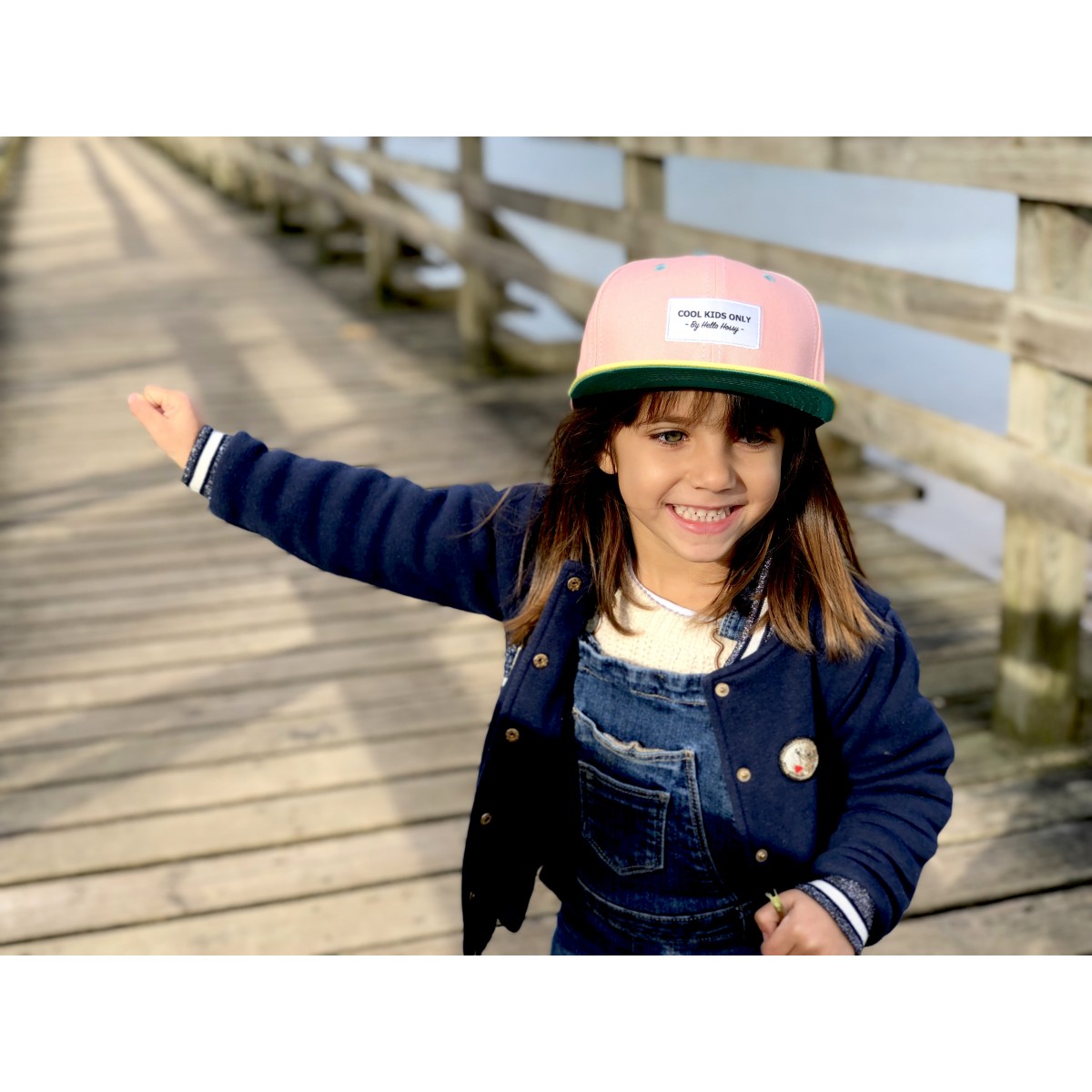 Hello Hossy - Casquette enfant rose et jaune