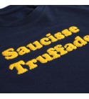 Saucisse Truffade - Sweat enfant marine avec broderie jaune