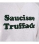 Saucisse Truffade - Sweat blanc chiné avec broderie verte