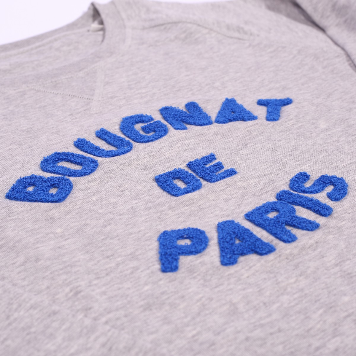 Bougnat de Paris - Sweat gris broderie bleu