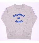 Bougnat de Paris - Sweat gris broderie bleu