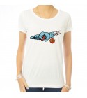 Saucisse Truffade - T-shirt femme Cantal Cruz main