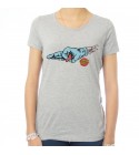 Saucisse Truffade - T-shirt femme Cantal Cruz main