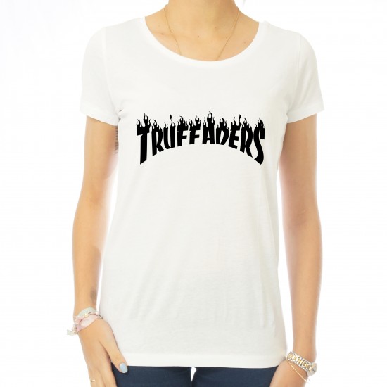 Saucisse Truffade - T-shirt femme Truffaders flammes noires 2