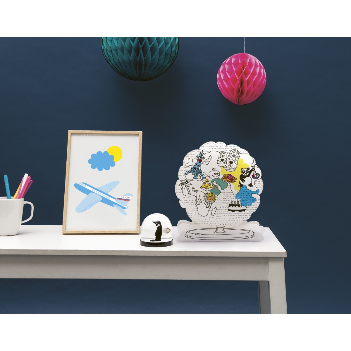 Omy - Atlas gonflable à colorier