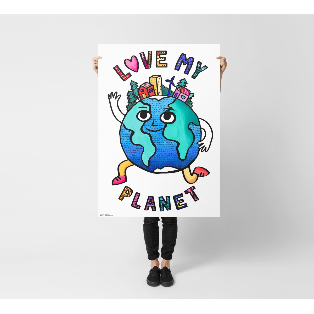 Omy - Grand poster à colorier Love my Planet
