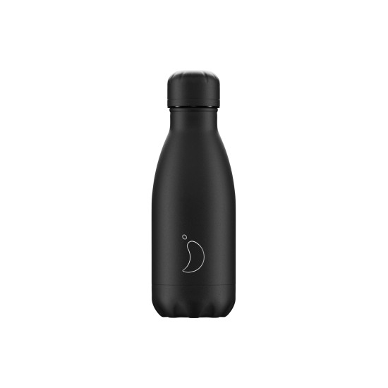 Chilly's Bottles - Bouteille réutilisable noir mat 260mL