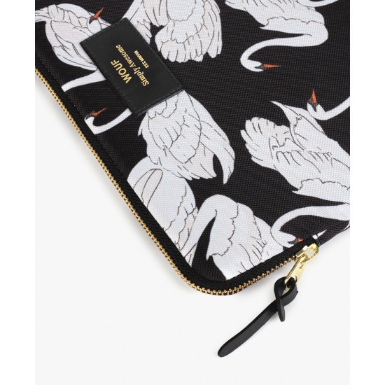 Wouf - Housse imprimé cygnes pour tablette et iPad 2