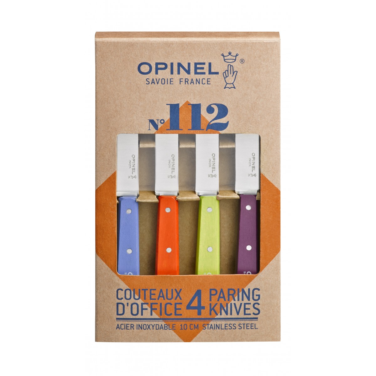 Opinel - Coffret 4 couteaux d'office couleurs acidulées
