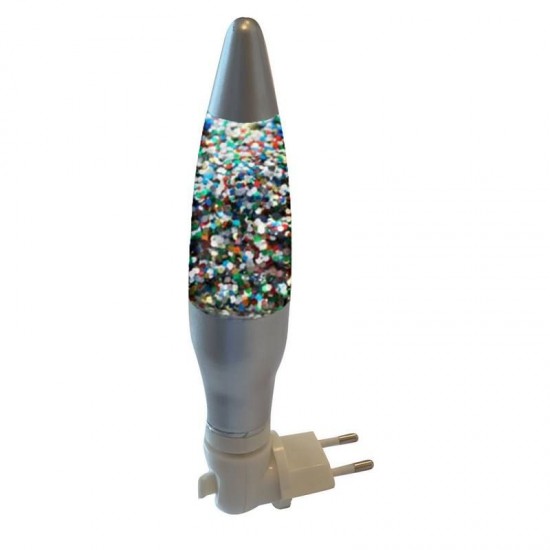 FISURA - Veilleuse fusée paillettes multicolores