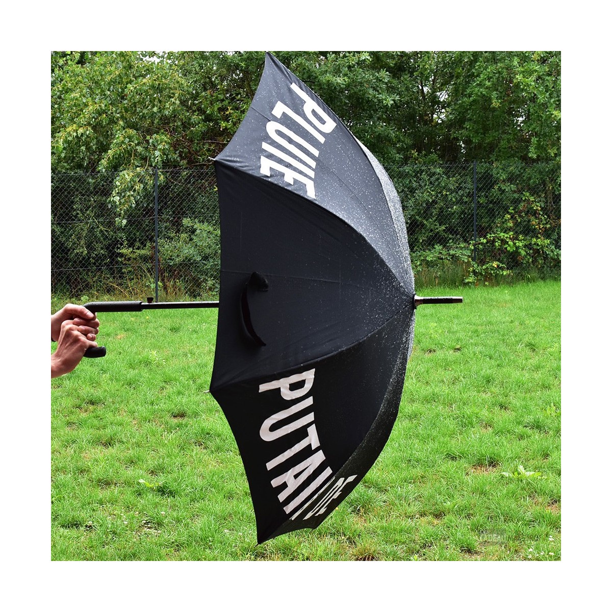 FISURA - Parapluie noir "Putain de pluie"