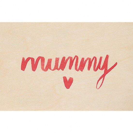 Woodhi - Carte postale en bois Mummy