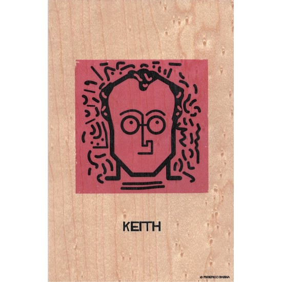 Woodhi - Carte postale en bois portrait Keith