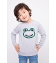 French Disorder - Sweat enfant gris chiné grenouille