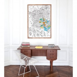 Omy - Grand poster de la France à colorier