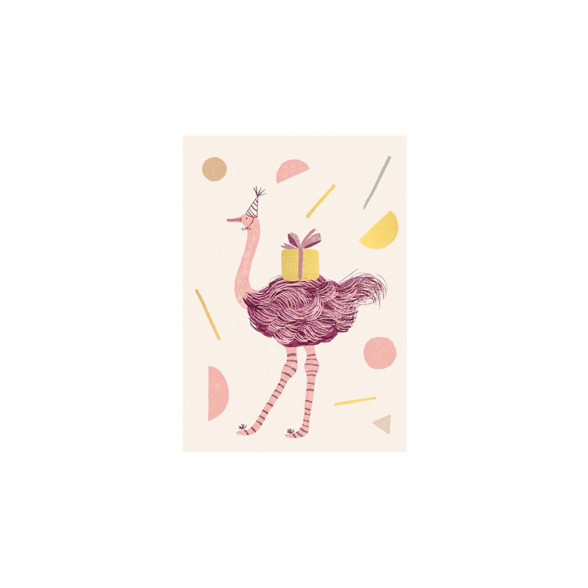 Timi - Carte anniversaire flamant rose