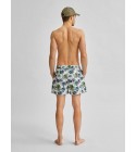 Selected homme - Short de bain palmiers
