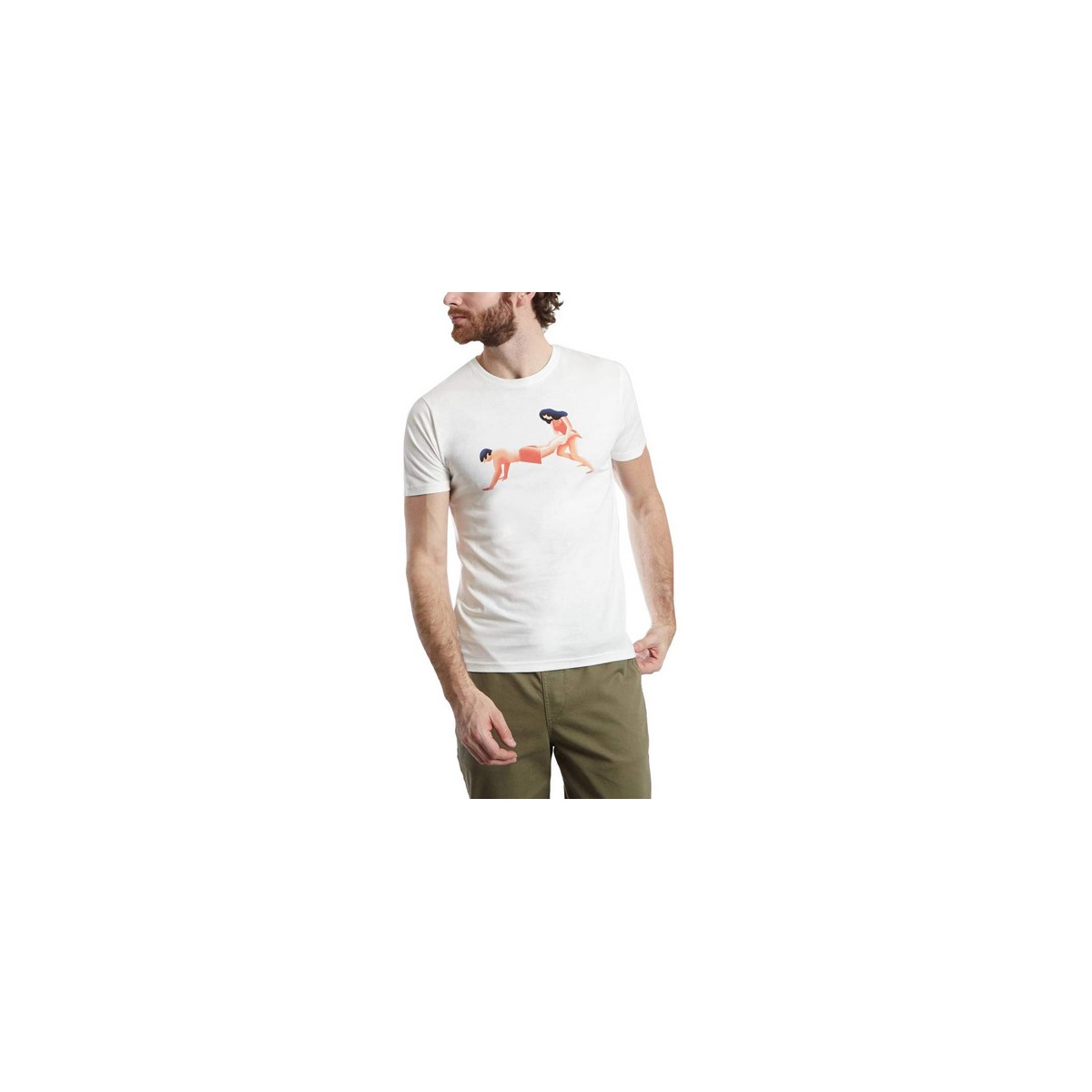 Olow - Tee shirt blanc brouette