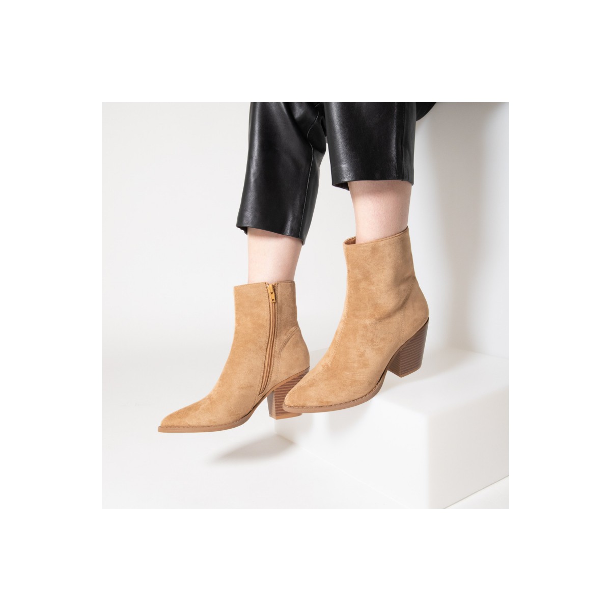 Bottines daim beige online