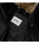 Carhartt WIP - Manteau noir capuche fourrure trapper