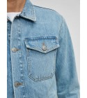 Selected - Veste en jean bleu clair