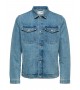 Selected - Veste en jean bleu clair