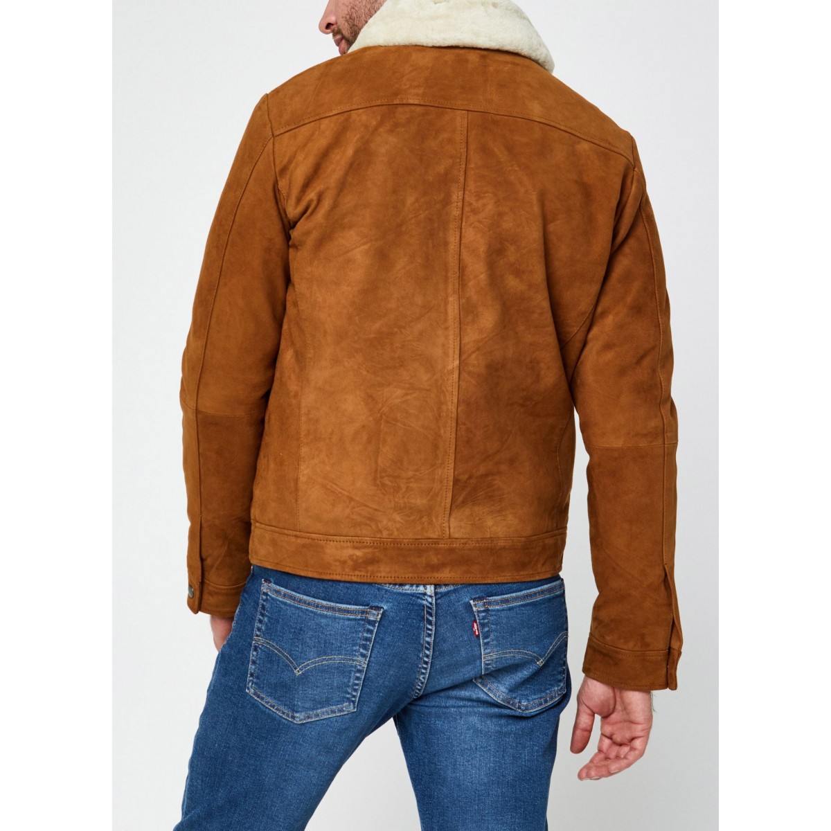 Selected - Bomber daim camel