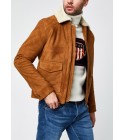 Selected - Bomber daim camel