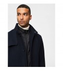 Selected - Manteau en laine bleu marine