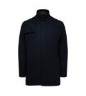 Selected - Manteau en laine bleu marine
