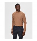 Selected - Pull marron col roulé