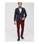 Selected homme - Pantalon chino skinny bordeaux