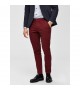 Selected homme - Pantalon chino skinny bordeaux