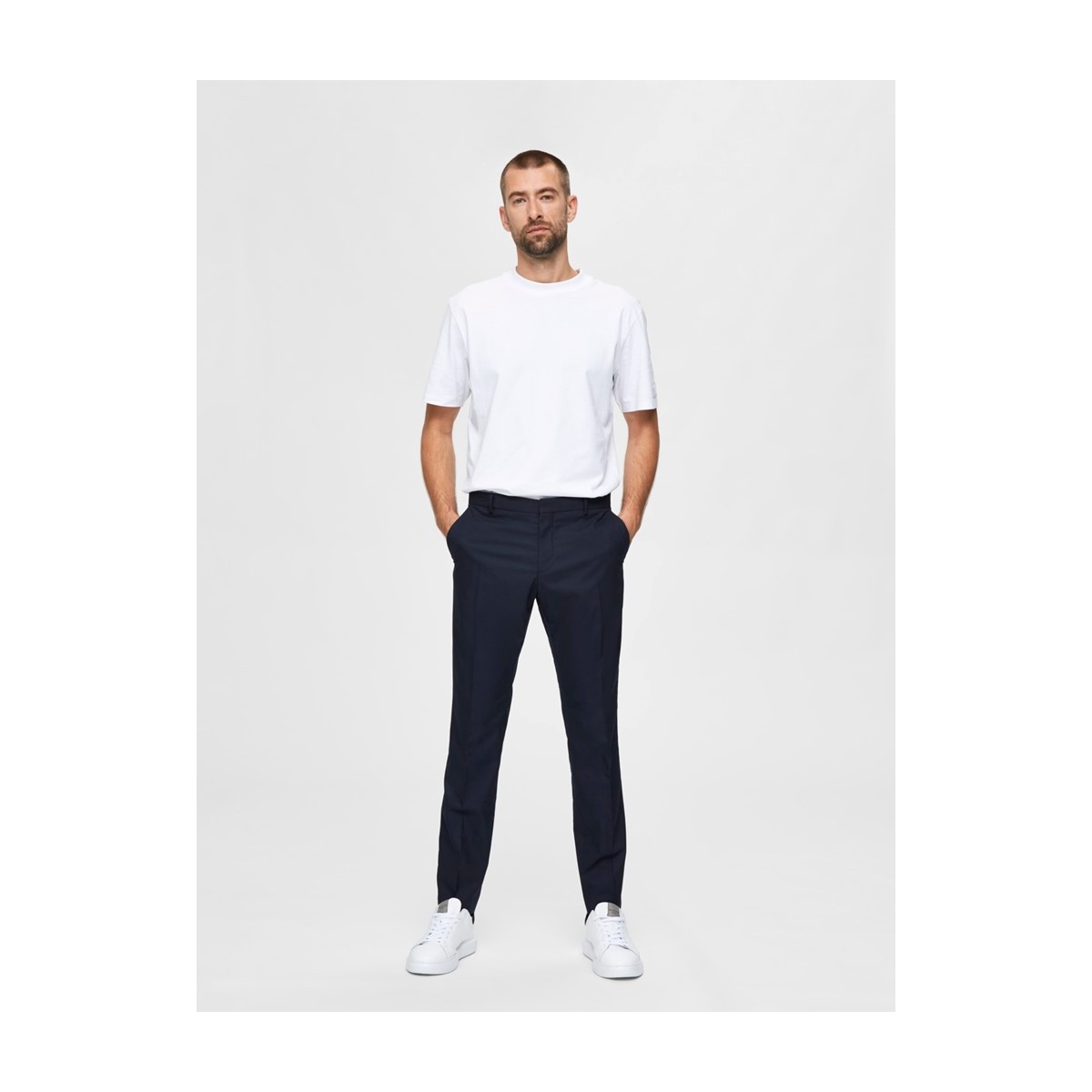 Selected - Pantalon costume bleu marine