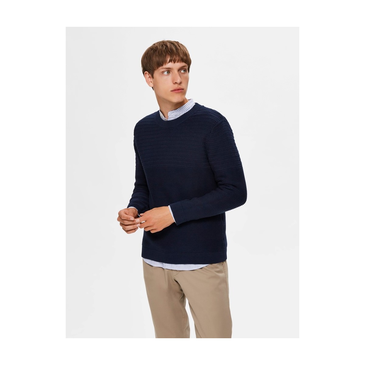 Selected homme - Pull marine pour homme