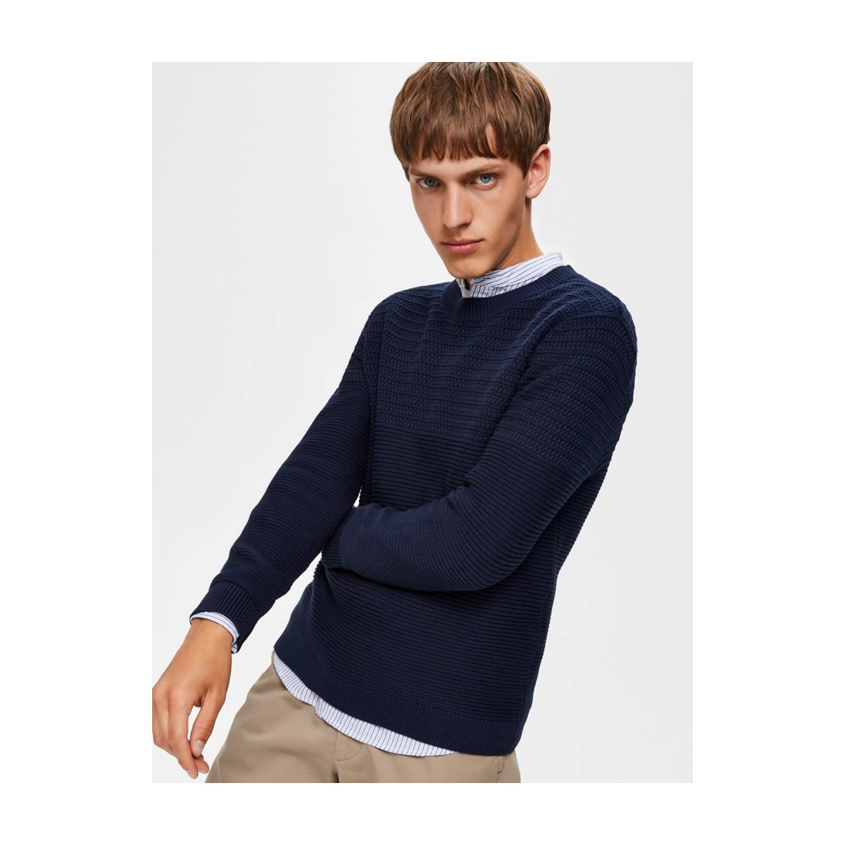 Selected homme - Pull marine pour homme