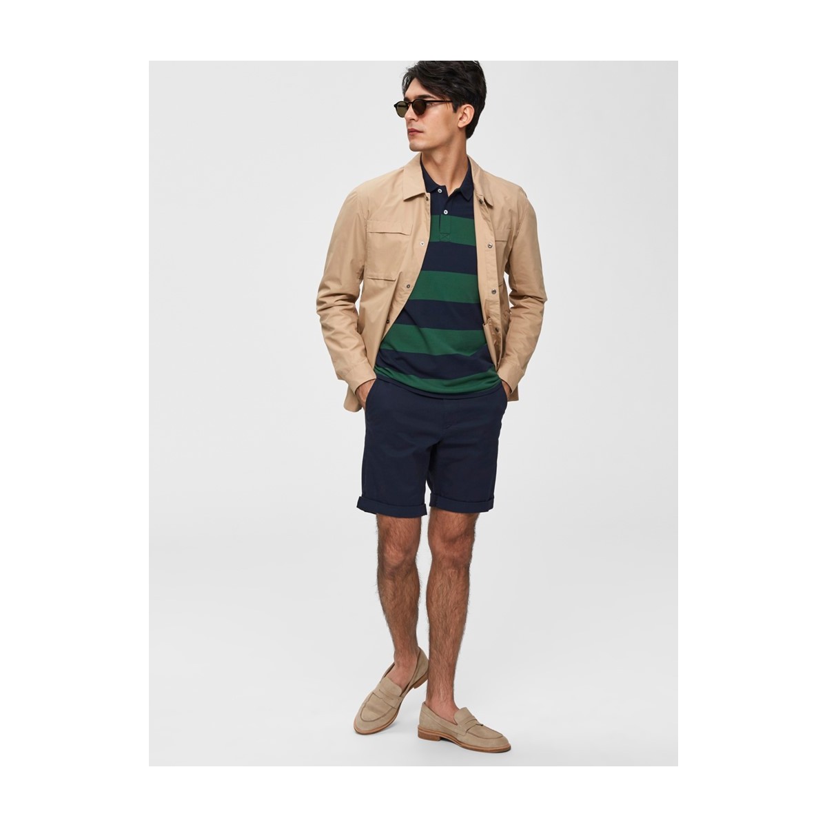 Selected - Bermuda homme marine