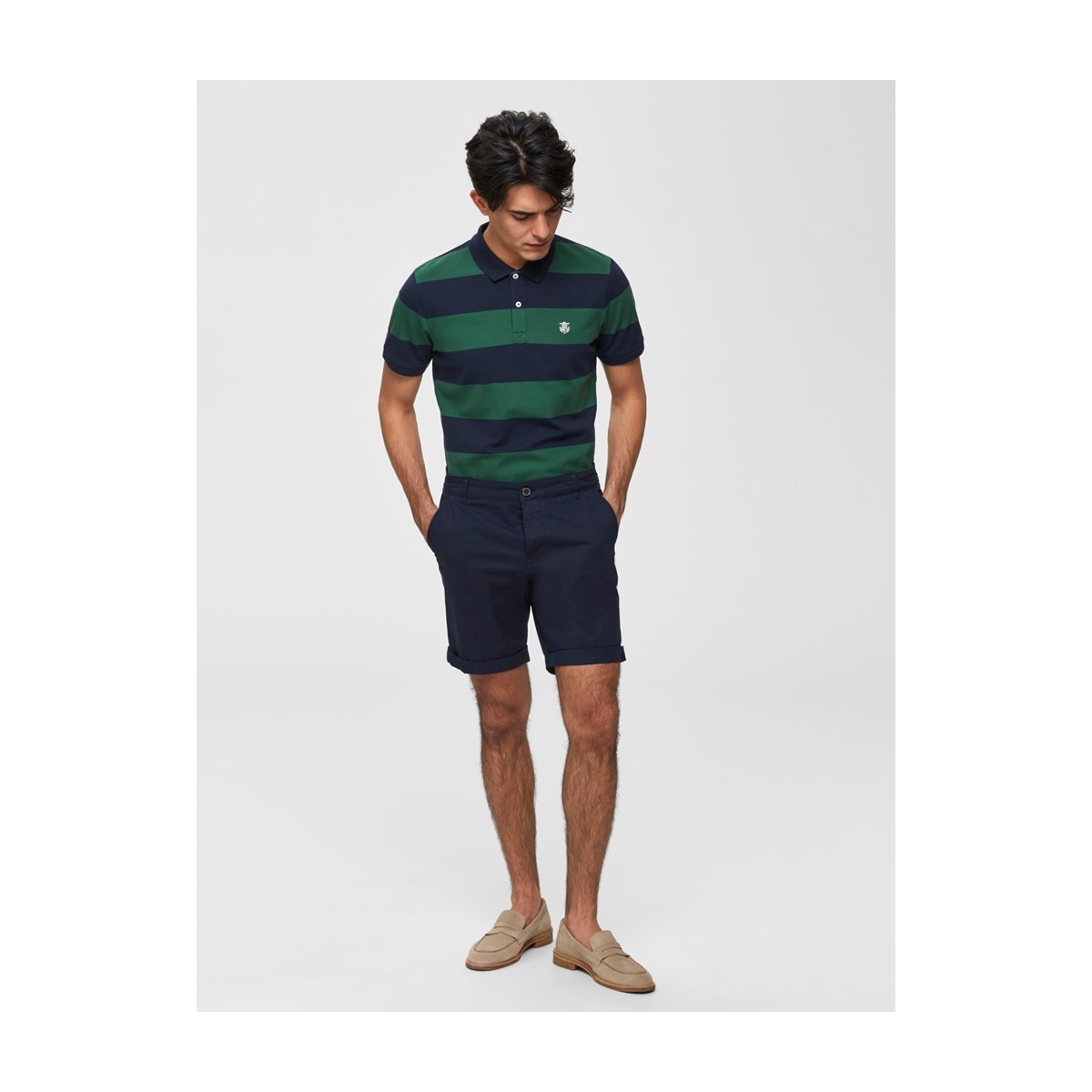 Selected - Bermuda homme marine