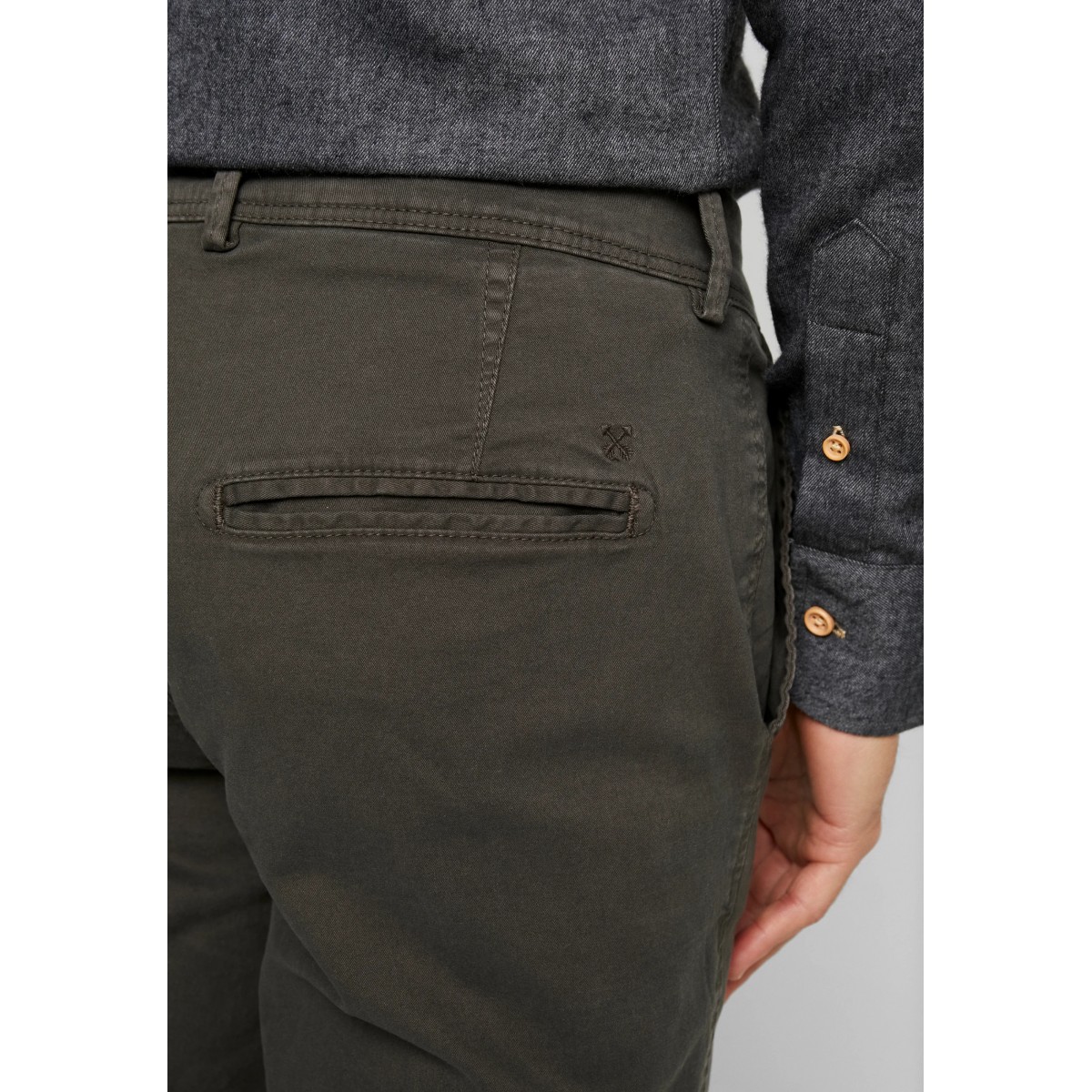 Selected homme - Pantalon chino gris foncé skinny