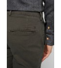 Selected homme - Pantalon chino gris foncé skinny