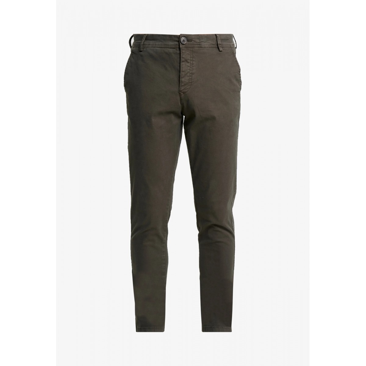 Selected homme - Pantalon chino gris foncé skinny