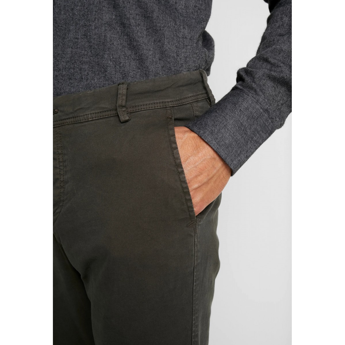 Selected homme - Pantalon chino gris foncé skinny