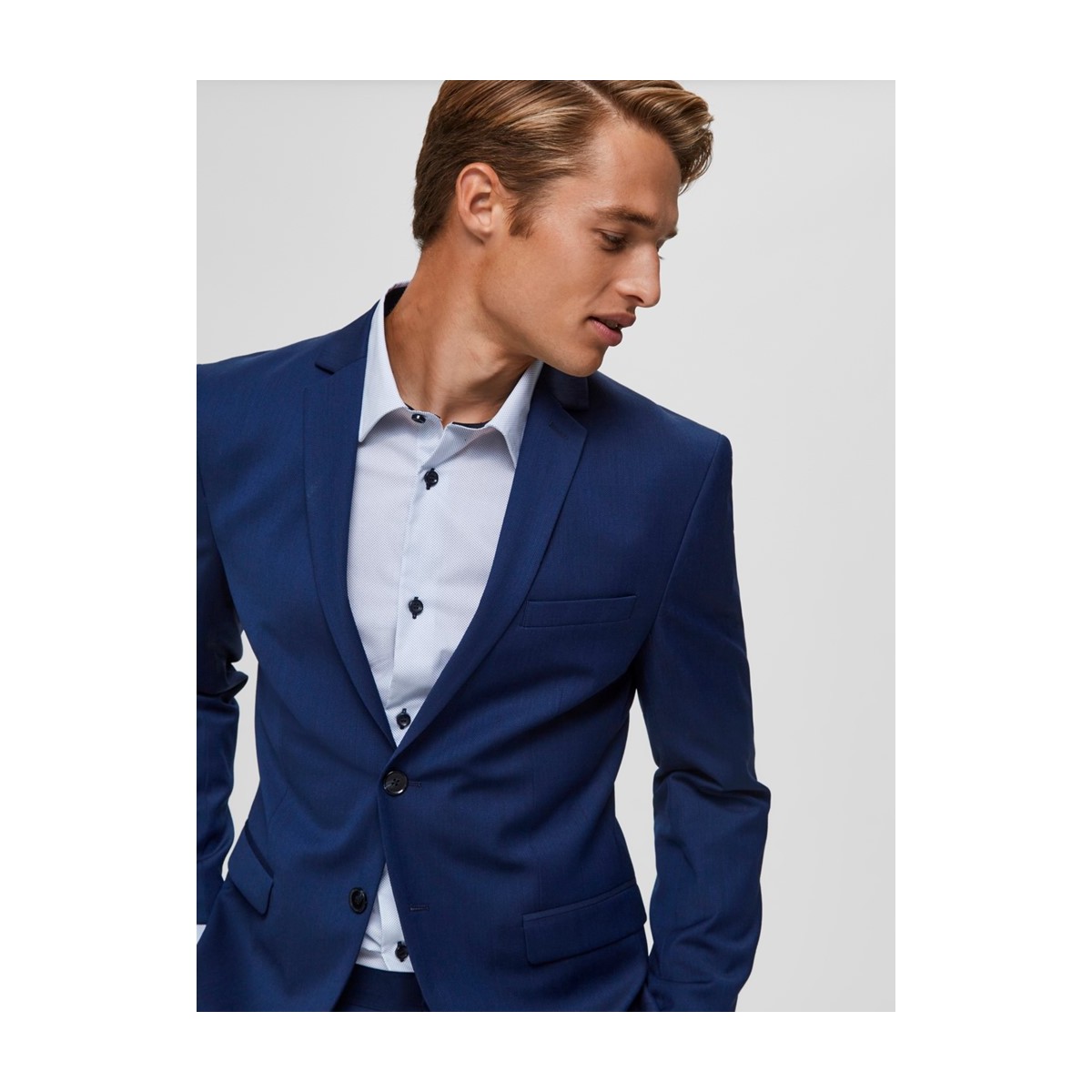 blousons Homme Vêtements Vestes Veste Synthétique SELECTED pour homme en coloris Bleu blazers Blazers 
